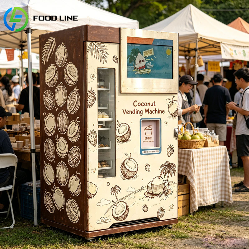 Automat do świeżych kokosów z  – Open Vending Machine recenzja i cena